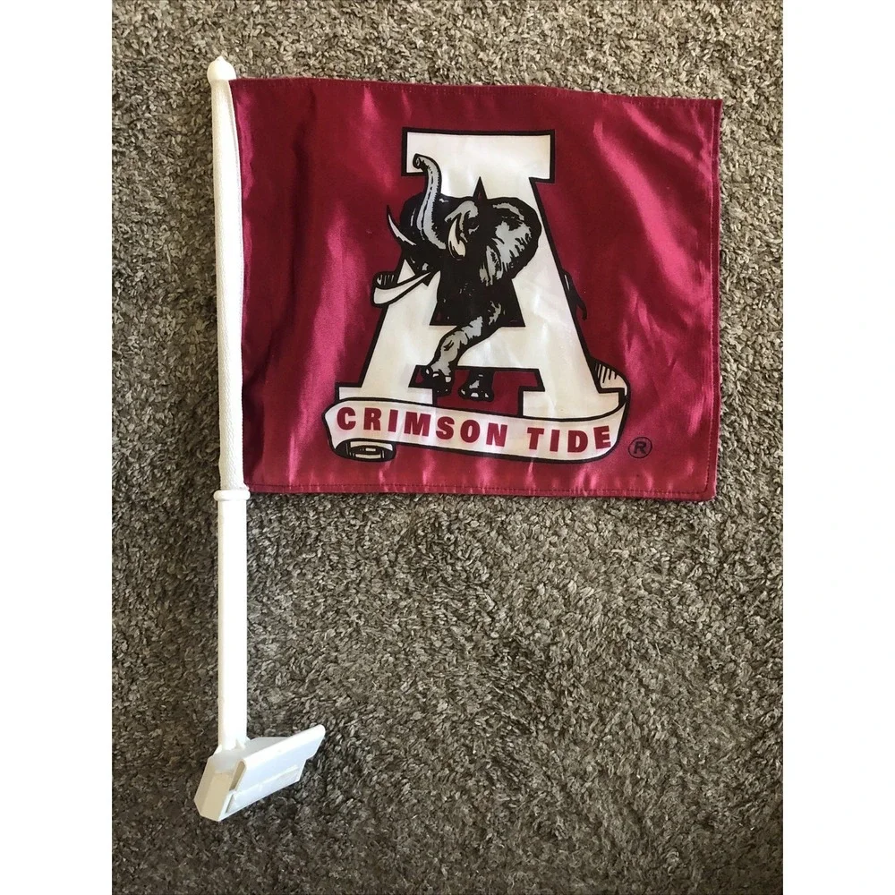 Alabama Crimson Tide Vintage Vault 2 Sided Car Flag Red